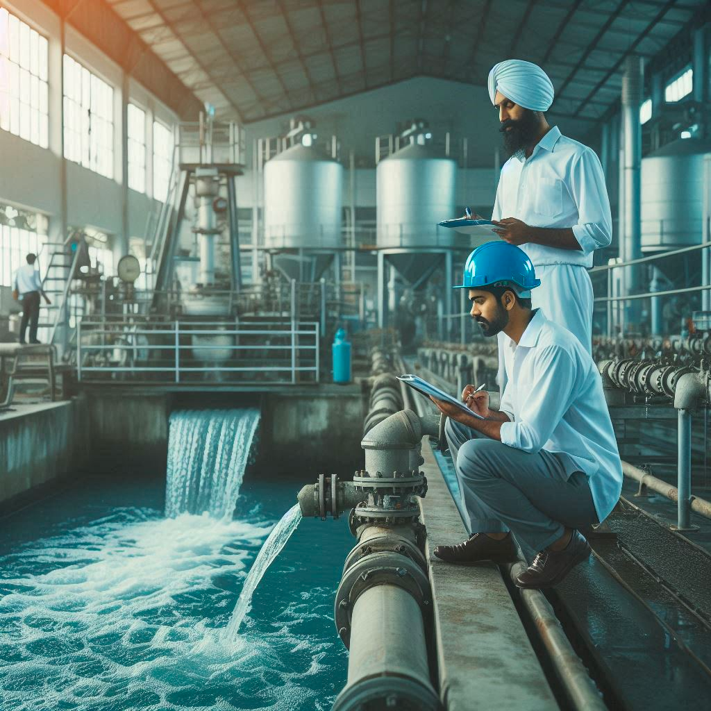 Engineers use AI-powered MaintWiz CMMS in a water treatment plant, boosting efficiency, ensuring predictive maintenance, and compliance.