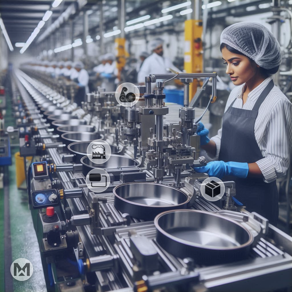 Utensils discrete manufacturing monitored and optimized using AI-Driven MaintWiz CMMS