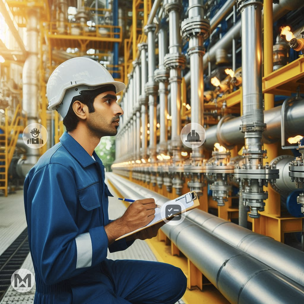 Two workers in safety gear inspect a train with MaintWiz CMMS, boosting efficiency and ensuring precise field services.