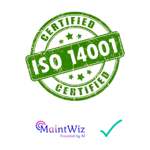 AI-Powered MaintWiz CMMS meets ISO 14001 standards, ensuring effective environmental management and sustainability.